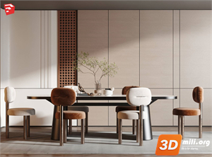 Dining Table Set Skp Files